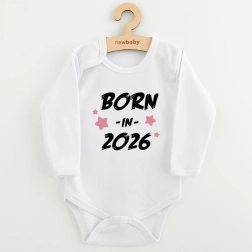 Βρεφικό κορμάκι με στάμπα New Baby Born in 2026 ροζ 62 (3–6 μ.)