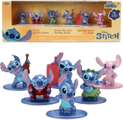 Σετ μεταλλικών φιγούρων STITCH και ANGEL 4 cm – 6 τεμ.