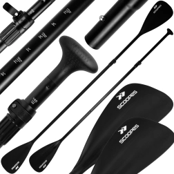 Πτυσσόμενο και ρυθμιζόμενο κουπί 2-σε-1 Blade μαύρο