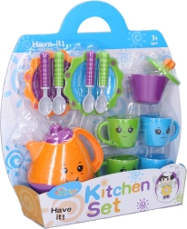 Πολύχρωμο σετ τσαγιού με φατσούλες για παιδιά