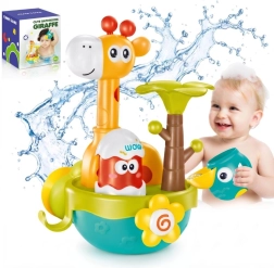 Woopie Baby παιχνίδι μπάνιου καμηλοπάρδαλη με βεντούζες και χωνί
