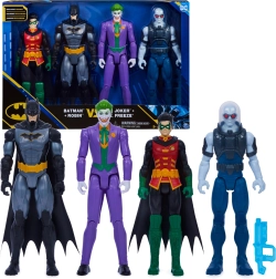 Batman DC σετ 4 φιγούρων δράσης: Batman, Robin, Joker και Mr. Freeze 30 cm