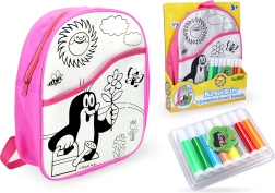 Σακίδιο για χρωμάτισμα Ροζ με τον Κρτεκ, 30 cm και 8 μαρκαδόρους