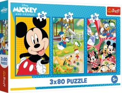 Παζλ 3x80 – ομάδα MICKEY MOUSE από την Trefl