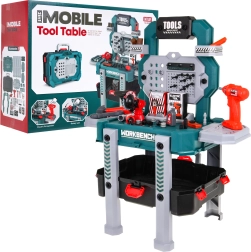 Παιδικός πάγκος εργασίας 2 σε 1 – βαλιτσάκι και βάση – Μπλε