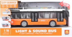 Πορτοκαλί τρόλεϊ με ήχο και φως με μπαταρίες