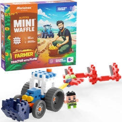 Κατασκευαστικό σετ MINI WAFFLE FARMER – τρακτέρ με άροτρο, 50 τεμάχια