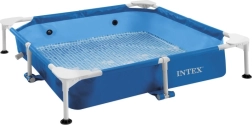 Πισίνα σκύλων με σκελετό 152 × 152 × 31 cm με βαλβίδα αποστράγγισης