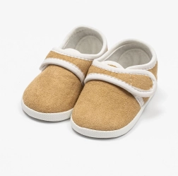 Παιδικά σουέτ παπουτσάκια New Baby καφέ 0–3 μηνών