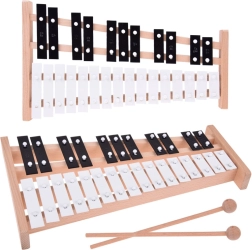 Ξύλινα χρωματικά καμπανάκια 27 τόνων με μπαγκέτες