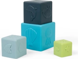 Bigjigs Toys στοιβαζόμενοι κύβοι με θαλάσσια μοτίβα