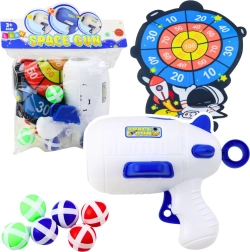 Παιχνίδι δεξιοτεχνίας Διαστημική σκοποβολή με πιστόλι και μπαλάκια με βέλκρο