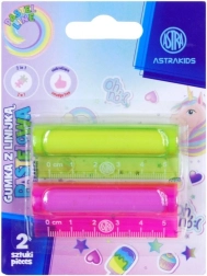 ASTRA χάρακας με γόμα 2σε1 παστέλ 5 cm (2 τεμ.)