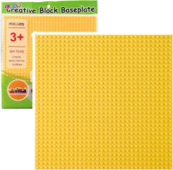 Βάση Κατασκευών για Τουβλάκια Κίτρινη 25,5x25,5 cm