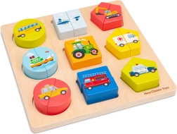 Ξύλινο παζλ εισαγωγής - μέσα μεταφοράς