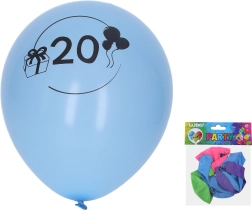 Φουσκωτά μπαλόνια 30 cm με αριθμό 20 – σετ 5 τεμ.