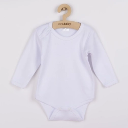 Παιδικό κορμάκι με μακρύ μανίκι New Baby – λευκό