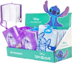 Μίνι σημειωματάριο DISNEY Lilo & Stitch με βελούδινη/λουτρινη υφή και μπρελόκ