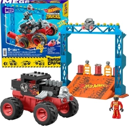 Κατασκευαστικό σετ HOT WHEELS Mega Bone Shaker Crush Course – monster truck με ράμπα, 151 κομμάτια