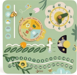 Ξύλινο εκπαιδευτικό ημερολόγιο στα αγγλικά