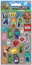 Αυτοκόλλητα Minecraft γκρι 25 τεμ.
