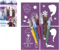 Μαρκαδόροι φυσήματος με στένσιλ Frozen