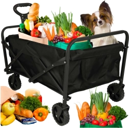 Πτυσσόμενο τουριστικό καροτσάκι μεταφοράς για αγορές με περιστρεφόμενους τροχούς και τηλεσκοπική λαβή