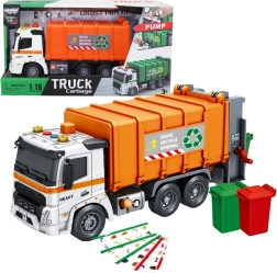 Διαδραστικό απορριμματοφόρο Woopie με ηχητικά και φωτεινά εφέ σε κλίμακα 1:16