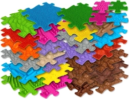 WOOPIE ορθοπεδικό αισθητικοκινητικό χαλάκι Royal Puzzle, 26 τεμάχια + 4 μικρά