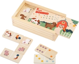 Domino φάρμα 2kids toys – διπλής όψης ξύλινο ντόμινο για παιδιά