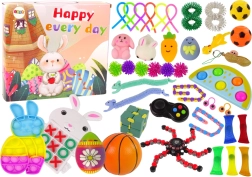 Πασχαλινό σετ παιχνιδιών fidget Pop It και squishy αντιστρες – 42 τεμάχια