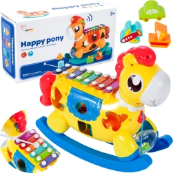 Κουνιστό αλογάκι με σορτέρ και πιατίνια