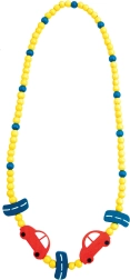 Ξύλινο κολιέ με αυτοκινητάκια 23 cm (6 τεμ.)