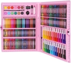 Σετ ζωγραφικής σε βαλιτσάκι 168 τεμ. – ροζ