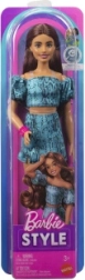 Mattel Barbie Fashionistas συλλεκτική κούκλα με σκούρα μαλλιά σε δίκομπο τιρκουάζ σύνολο