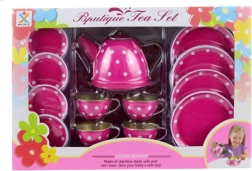 Σετ τσαγιού από λαμαρίνα με πουά για παιδιά