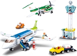 Sluban αεροδρόμιο με δύο αεροπλάνα κατασκευαστικό σετ