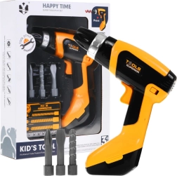 Παιδικό ηλεκτρικό τρυπάνι με ρεαλιστικούς ήχους και περιστρεφόμενο τρυπάνι για παιδιά 3+