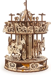 Ξύλινος μηχανικός καρουσέλ UGEARS 3D παζλ