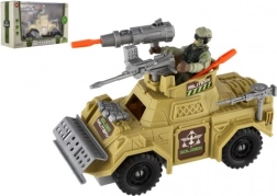 Στρατιωτικό σετ θωρακισμένο αυτοκίνητο με στρατιώτη και αξεσουάρ, πλαστικό, ελεύθερη κίνηση