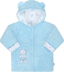 Χειμερινό βρεφικό παλτό με κουκούλα NEW BABY Nice Bear, μπλε