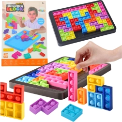 Tetris Pop It 3 σε 1 – πολύχρωμο αισθητηριακό παιχνίδι λογικής 27 τεμαχίων