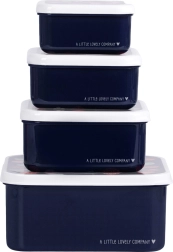 Σετ τεσσάρων δοχείων σνακ A Little Lovely Company – Jahody