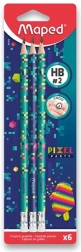 Μολύβι γραφίτη Maped Pixel Party HB, 6 τεμ.