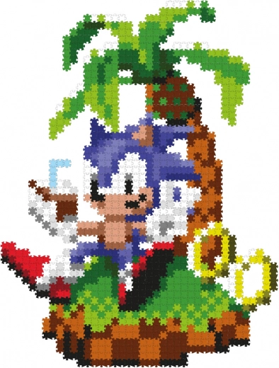 Jixelz Remix Sonic πλαστικό pixel puzzle – Chillin' SONIC