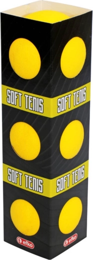 Αφρώδεις μπάλες για soft tennis EFKO κίτρινες 6,5 cm (3 τεμ.)