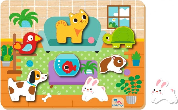 Puzzle τοποθέτησης «Χαριτωμένα Ζωάκια» από την 2Kids Toys