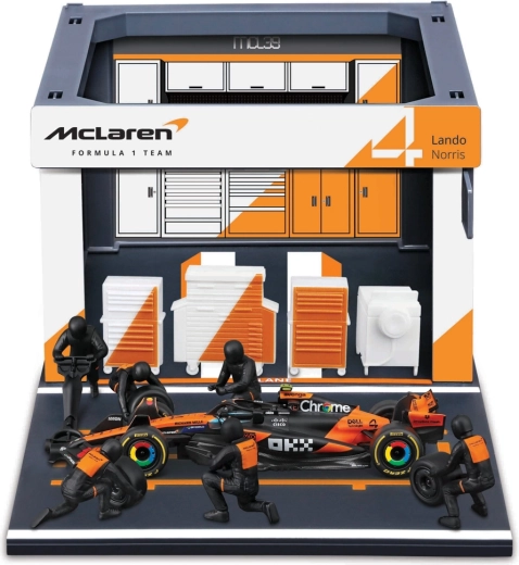 Bburago Formula Racing F1 σετ pit pass McLaren Team MCL39 2025 Lando Norris 1:43