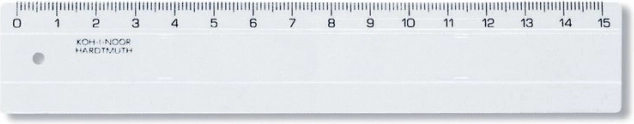 Διαφανής χάρακας 15 cm KOH-I-NOOR