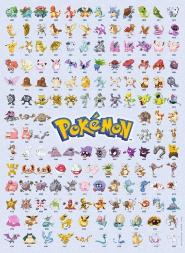 Παζλ των πρώτων 151 Pokémon 500 κομματιών
